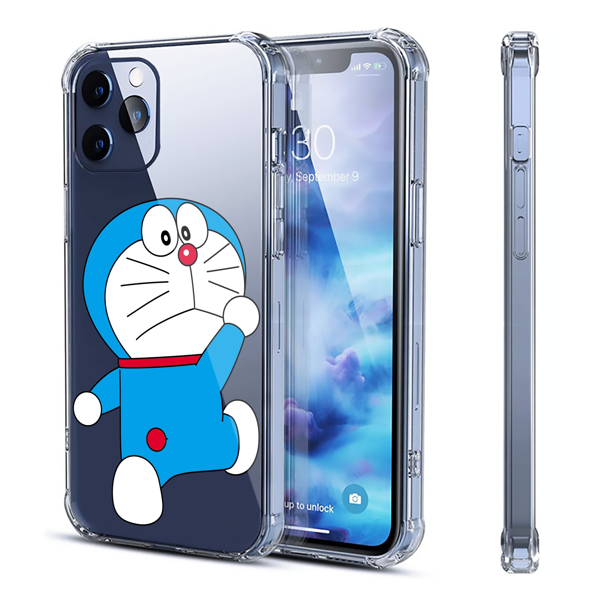 （画像用） ドラえもん Doraemon 【iPhone 12シリーズ対応】透明スマホケース（クリアソフトケース）